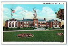 1940 Nyack High School Building Clock Tower Nyack New York NY Posted Postcard picture