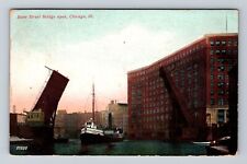 Chicago IL-Illinois, State Street Bridge Open, Antique Vintage c1907 Postcard picture
