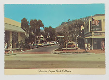 Downtown Laguna Beach California Postcard Street View Unposted picture