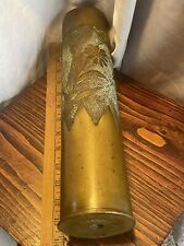 Antique WWI Trench Art Vase Shell Casing Militaria picture