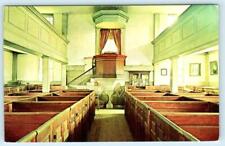 WALDOBORO, Maine ME ~ Interior GERMAN LUTHERAN CHURCH ca 1960s   Postcard picture