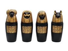 UNIQUE ANTIQUE ANCIENT EGYPTIAN Four Organs Canopic Jars Magic Hieroglyphic picture