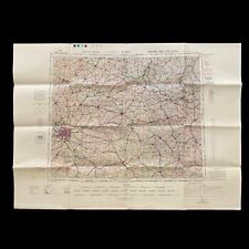 RARE WWII 1942 Paris France Missions Combat Operations Allied Bombing Map picture