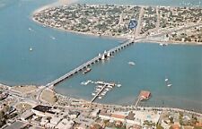 St Augustine FL-Florida Aerial View Bridge of Lions 1977 Chrome Postcard picture