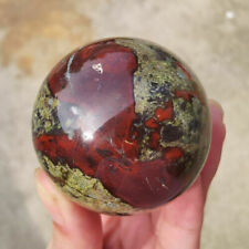 1PCS Natural Dragon Blood Stone Quartz Sphere Crystal ball Reiki Healing 45mm+ picture