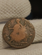 1775 Half Penny Used In Early America Revolutionary War Era Colonial Coin picture