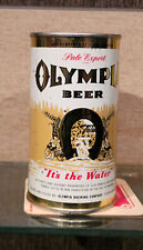 BOTTOM OPENED 1958  2-SIDED OLYMPIA PALE EXPORT FLAT TOP BEER CAN WASHINGTON picture