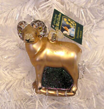 2005 - MOUNTAIN SHEEP - OLD WORLD CHRISTMAS - BLOWN GLASS ORNAMENT NEW W/TAG picture