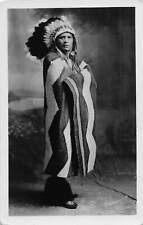 DS1/ Interesting RPPC Postcard c1930s Native American Indian Chief 388 picture