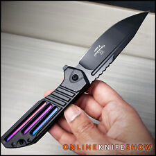 VIPER TACTICAL RAINBOW Assisted Open Knife BLACK Folding Drop Point Blade picture
