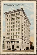 Vtg Postcard American Exchange National Bank Building Greensboro NC 1928 Posted picture