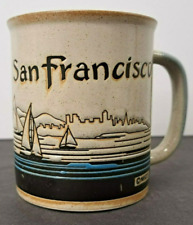 Vintage 1982 San Francisco California Coffee Mug Sail Boat Bay Skyline MICO picture