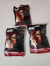 Lot of 3 Disney Star Wars 2 Pack Collectible Eraseez Puzzle Erasers Only **NEW** picture
