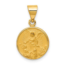 18k Guardian Angel Medal Pendant 18XR23 picture