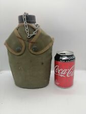 VTG Aluminium Water Bottle Canteen Flask Army Military Hunt Camp A.BOURGEAT picture