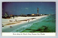 Panama City FL-Florida, Scene Along The Miracle Strip, Vintage c1972 Postcard picture
