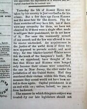 Albert W. Hicks Last Pirate Execution Hanging in United States 1860 Newspaper picture