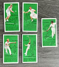 1936 Vintage John Player & Sons Tobacco Tennis Trading Cards X5 picture