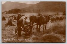 RPPC At Work in the Highlands Enid Oklahoma to Custer City EAS Postcard D29 picture