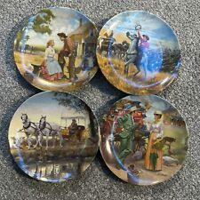 Set Of 4 Edwin M. Knowles “Oklahoma” Series Collector Plates 1985 1986 picture