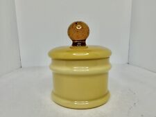 Vintage MCM Empoli Carlo Moretti Vanity Covered Dish Butterscotch Cased Glass picture