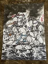 Teenage Mutant Ninja Turtles Original 9x12 Sketch Art by Jeff Tae picture