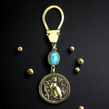 Antique Rare Medal Keys of Bastet Copper Ancient Pharaonic Unique Egyptian BC picture