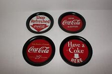 Set of 4 Coca Cola Coke Vintage Style Metal Coasters Dated 1999 - Advertising picture