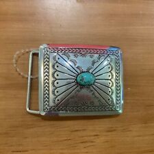 Silver with Turquoise Stone Belt Buckle picture