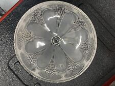 Vintage 3 Chain Clear Ceiling Light Shade Frosted Art Deco 10