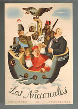 Mint Spain Civil War Postcard Anti nationalist Cartoon  picture