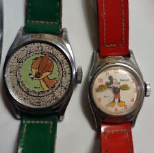 TWO RARE VINTAGE WATCHES, MICKEY MOUSE, BAMBI, INGERSOLL, DISNEY, AS IS, DISPLAY picture