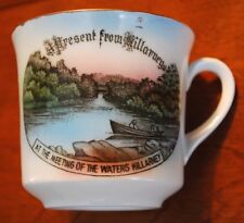 WATERS OF KILLARNEY IRELAND Rare Antique Scenic Porcelain Cup Schumann Bavaria picture