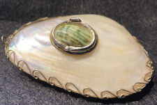 Victorian 1800’s Mother of Pearl Shell & Silver Etui Snuff Box picture