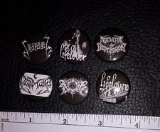 6 DSBM Button Pins Badges Brooch Lot Set Black Metal Lifelover Xasthur picture