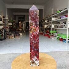 1595g Natural Polished Mexico Banded Agate Obelisk Crystal Tower Point Healing picture