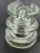 HEMINGRAY 660 clear glass vintage insulator cable saddle top 6-56 picture