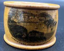 Antique Mauchline Ilfracombe From Hillsborough, England Wood Napkin Ring picture