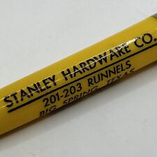 VTG c1950s/60s Ballpoint Pen Stanley Hardware Co. Big Spring Texas picture
