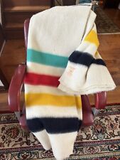 Vintage Hudson Bay Soft Wool 4 Point Blanket 91X73 picture