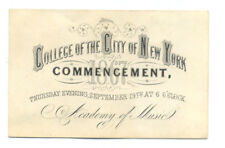 1867 Commencement ticket - College of the City of New York - CCNY picture