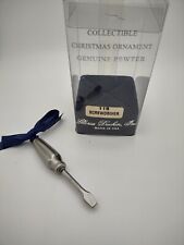 Gloria Duchin Ornament Pewter Screwdriver Toolbox Christmas Tool picture
