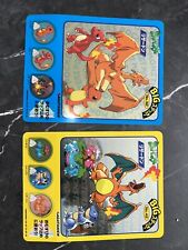 Pokemon Cards Japanese Nagatania Charizard Holo Jumbo Sticker Card Rare X 2 picture