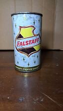 Vintage Falstaff flat top beer can(empty) bottom opened  picture
