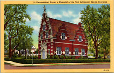 Vtg 1940s Zwaanendael House Memorial First Settlement Lewes Delaware DE Postcard picture