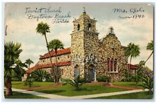 1938 Exterior View Tourist Church Building Daytona Beach Florida Posted Postcard picture
