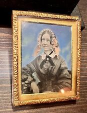 Beautiful Tinted Ambrotype of a Woman Color 1850s Portrait picture