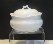 RARE Antique Homer Laughlin ARNO Covered Soap Dish, c. 1899-1907, Solid White picture