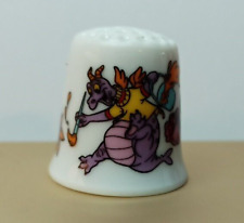 Disney Epcot Center Sewing Thimble FIGMENT the Dragon 1982 Porcelain Japan picture
