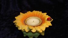 SUNFLOWER CANDLE HOLDER WITH LADYBUG~by Party lite~4.25”~2”~VGC~ picture